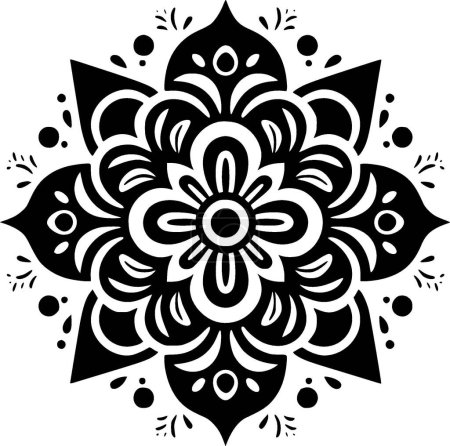 Illustration for Mandala - minimalist and flat logo - vector illustration - Royalty Free Image