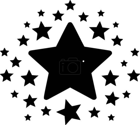 Téléchargez les illustrations : Stars - logo vectoriel de haute qualité - illustration vectorielle idéale pour t-shirt graphique - en licence libre de droit