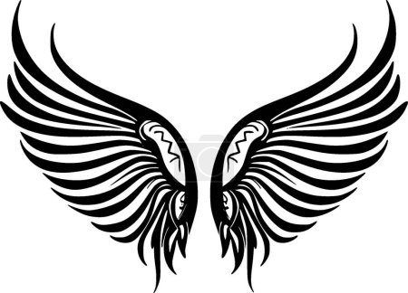 Illustration for Wings - high quality vector logo - vector illustration ideal for t-shirt graphic - Royalty Free Image
