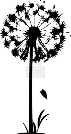Illustration for Dandelion - minimalist and simple silhouette - vector illustration - Royalty Free Image