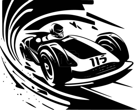 Illustration for Racing - minimalist and flat logo - vector illustration - Royalty Free Image