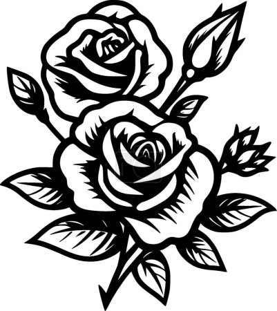 Ilustración de Rosas - logotipo vectorial de alta calidad - ilustración vectorial ideal para el gráfico de camisetas - Imagen libre de derechos