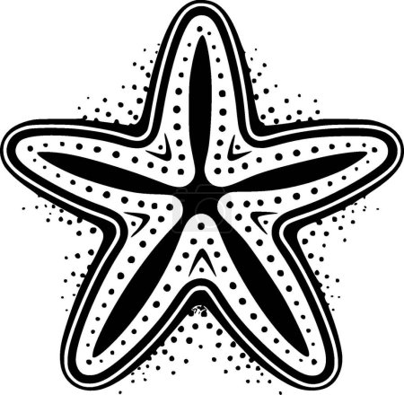Illustration for Starfish - minimalist and flat logo - vector illustration - Royalty Free Image