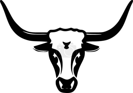 Ilustración de Cabeza de cuerno largo de Texas - logotipo vectorial de alta calidad - ilustración vectorial ideal para gráficos de camisetas - Imagen libre de derechos