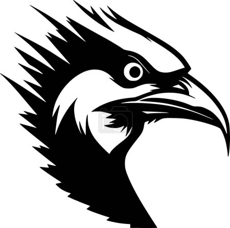 Téléchargez les illustrations : Vulture - silhouette minimaliste et simple - illustration vectorielle - en licence libre de droit