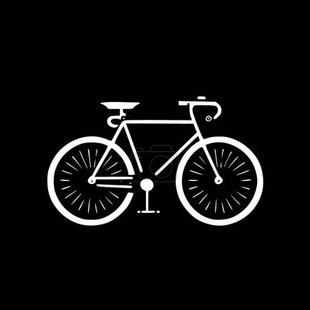 Illustration for Bike - black and white vector illustration - Royalty Free Image