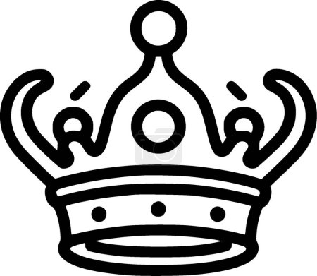 Ilustración de Coronación - logo minimalista y plano - ilustración vectorial - Imagen libre de derechos
