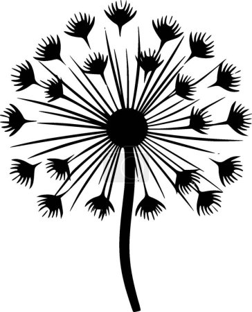 Illustration for Dandelion - minimalist and flat logo - vector illustration - Royalty Free Image