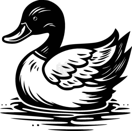 Illustration for Duck - minimalist and flat logo - vector illustration - Royalty Free Image