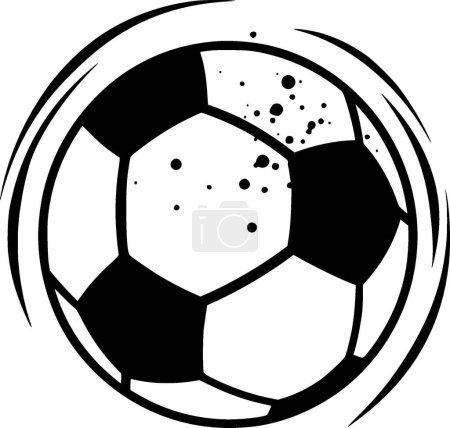 Illustration for Football - minimalist and flat logo - vector illustration - Royalty Free Image