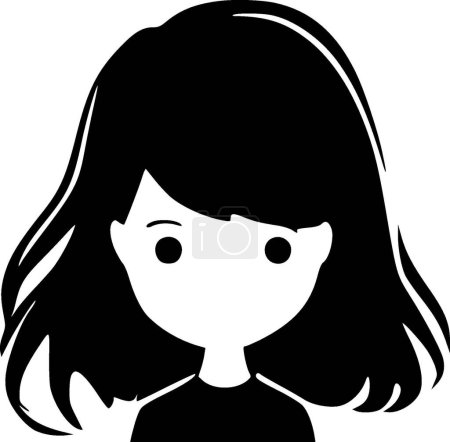 Ilustración de Chica - logotipo vectorial de alta calidad - ilustración vectorial ideal para el gráfico camiseta - Imagen libre de derechos