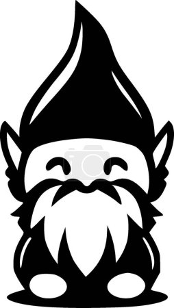 Ilustración de Gnomo - logo minimalista y plano - ilustración vectorial - Imagen libre de derechos