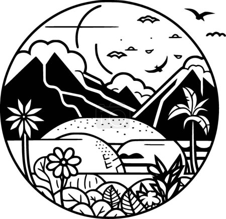 Ilustración de Hawaii - logotipo vectorial de alta calidad - ilustración vectorial ideal para el gráfico de camisetas - Imagen libre de derechos