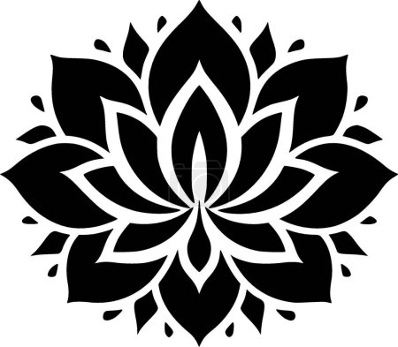 Ilustración de Mandala - logotipo vectorial de alta calidad - ilustración vectorial ideal para el gráfico de camisetas - Imagen libre de derechos