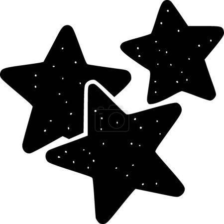 Ilustración de Estrellas - silueta minimalista y simple - ilustración vectorial - Imagen libre de derechos