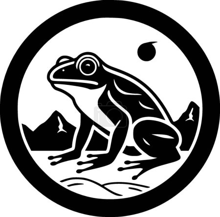 Illustration for Frog - minimalist and flat logo - vector illustration - Royalty Free Image