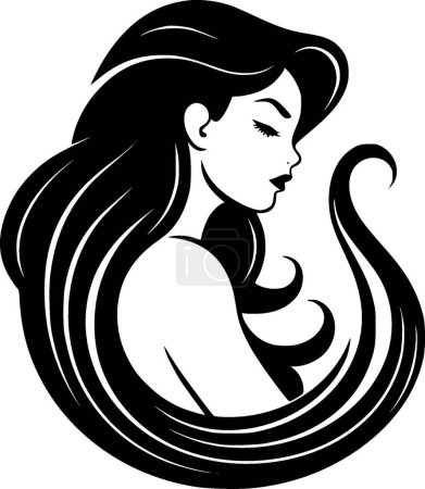 Téléchargez les illustrations : Sirènes - icône isolée en noir et blanc - illustration vectorielle - en licence libre de droit