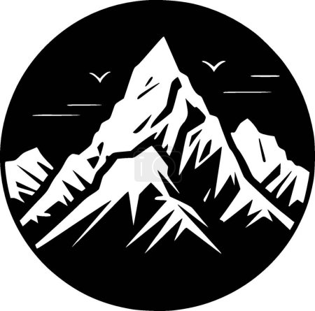 Illustration for Mountain - minimalist and simple silhouette - vector illustration - Royalty Free Image