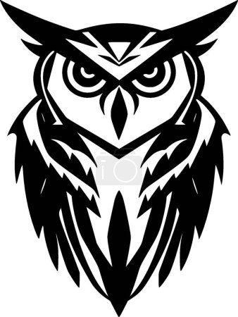 Illustration for Owl - minimalist and flat logo - vector illustration - Royalty Free Image