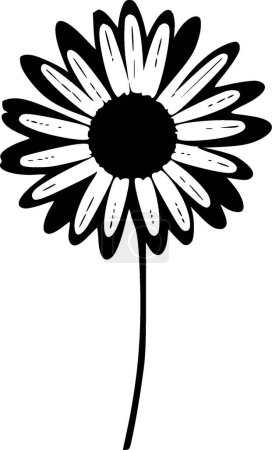 Téléchargez les illustrations : Daisy - logo plat et minimaliste - illustration vectorielle - en licence libre de droit