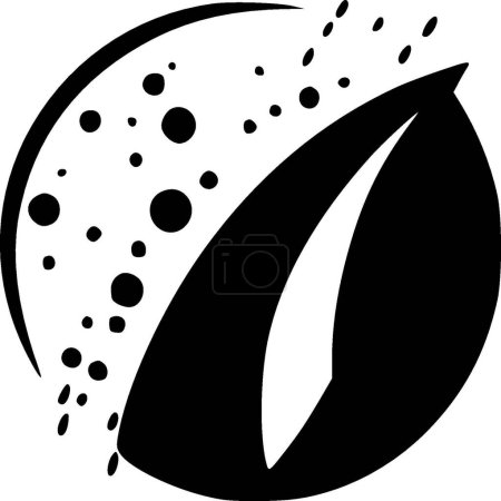 Ilustración de Ephemera - icono aislado en blanco y negro - ilustración vectorial - Imagen libre de derechos