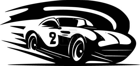 Illustration for Racing - minimalist and simple silhouette - vector illustration - Royalty Free Image