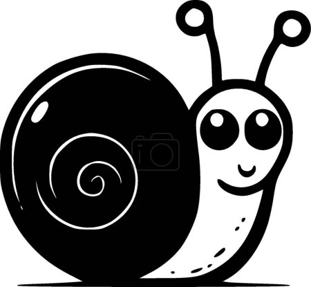 Illustration for Snail - minimalist and simple silhouette - vector illustration - Royalty Free Image