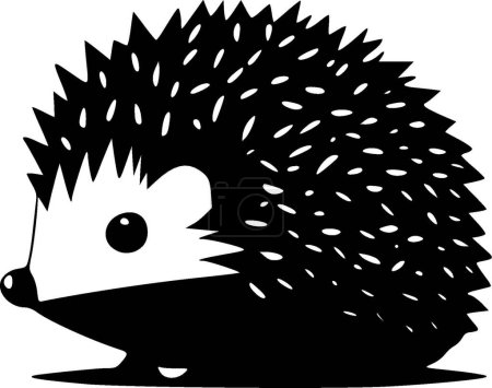 Illustration for Hedgehog - minimalist and simple silhouette - vector illustration - Royalty Free Image