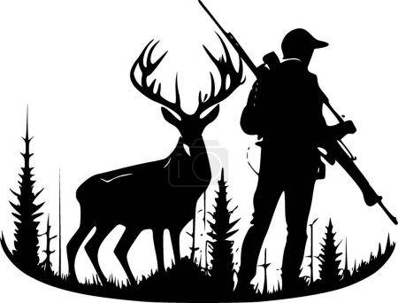 Illustration for Hunting - high quality vector logo - vector illustration ideal for t-shirt graphic - Royalty Free Image