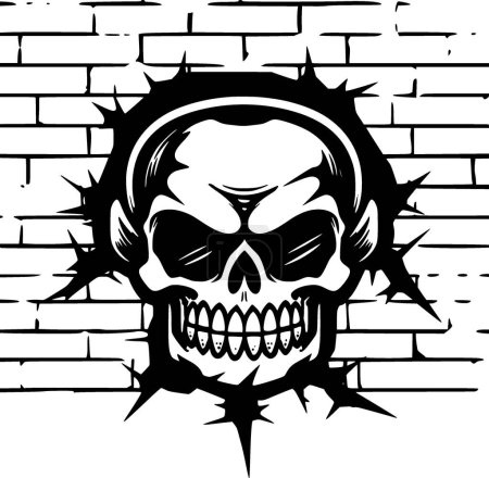 Illustration for Skull - high quality vector logo - vector illustration ideal for t-shirt graphic - Royalty Free Image