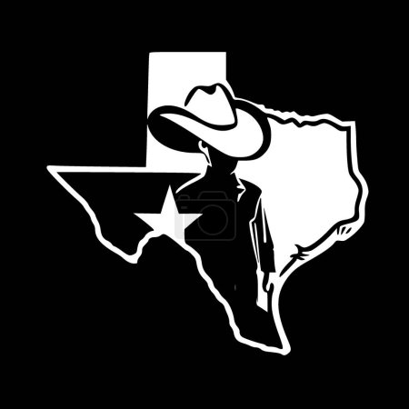 Ilustración de Texas - silueta minimalista y simple - ilustración vectorial - Imagen libre de derechos