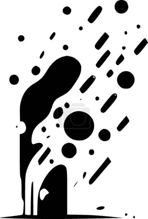 Illustration for Abstract - black and white vector illustration - Royalty Free Image
