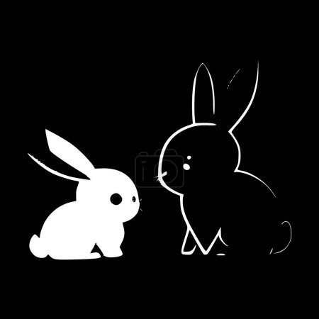Illustration for Bunnies - minimalist and flat logo - vector illustration - Royalty Free Image