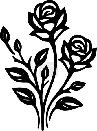 Ilustración de Flores - logotipo vectorial de alta calidad - ilustración vectorial ideal para el gráfico de la camiseta - Imagen libre de derechos