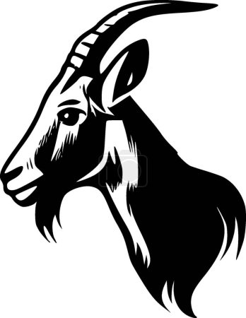 Ilustración de Cabra - logotipo vectorial de alta calidad - ilustración vectorial ideal para el gráfico de camisetas - Imagen libre de derechos