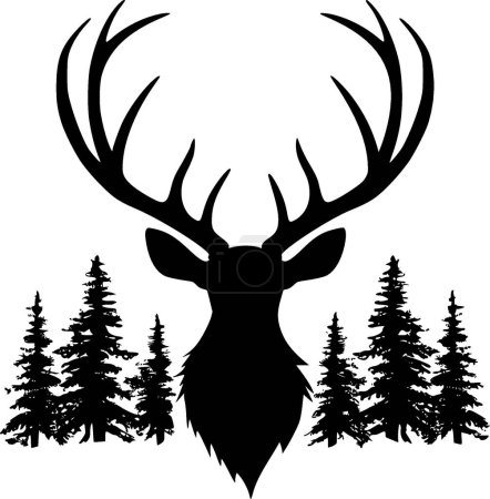 Illustration for Reindeer antlers - high quality vector logo - vector illustration ideal for t-shirt graphic - Royalty Free Image