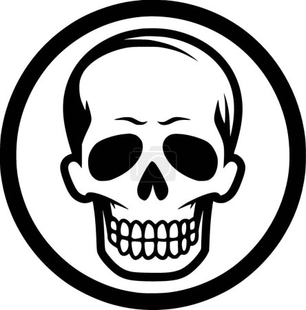 Illustration for Skull - minimalist and simple silhouette - vector illustration - Royalty Free Image