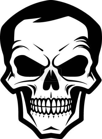 Téléchargez les illustrations : Crâne - logo vectoriel de haute qualité - illustration vectorielle idéale pour t-shirt graphique - en licence libre de droit