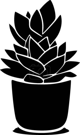 Illustration for Succulent - minimalist and simple silhouette - vector illustration - Royalty Free Image