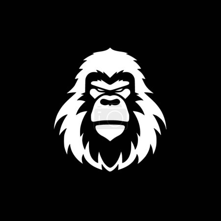 Illustration for Bigfoot - minimalist and simple silhouette - vector illustration - Royalty Free Image