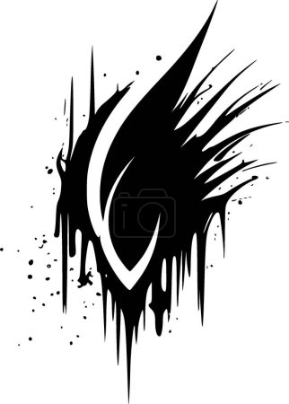 Illustration for Bleach effect - black and white isolated icon - vector illustration - Royalty Free Image