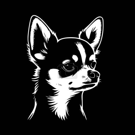 Téléchargez les illustrations : Chihuahua - logo plat et minimaliste - illustration vectorielle - en licence libre de droit