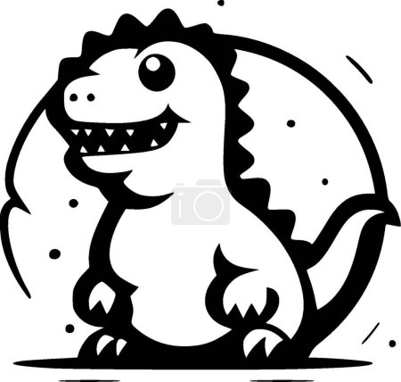 Ilustración de Dinosaurio - silueta minimalista y simple - ilustración vectorial - Imagen libre de derechos