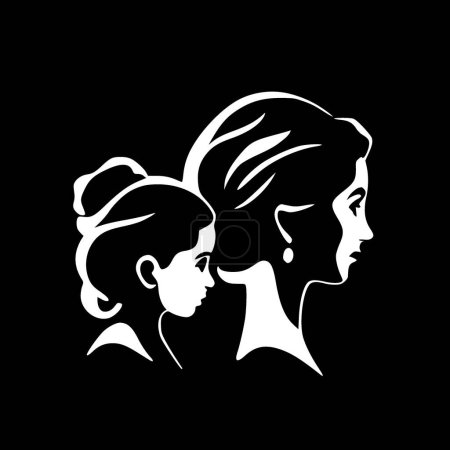 Illustration for Mothers - minimalist and flat logo - vector illustration - Royalty Free Image