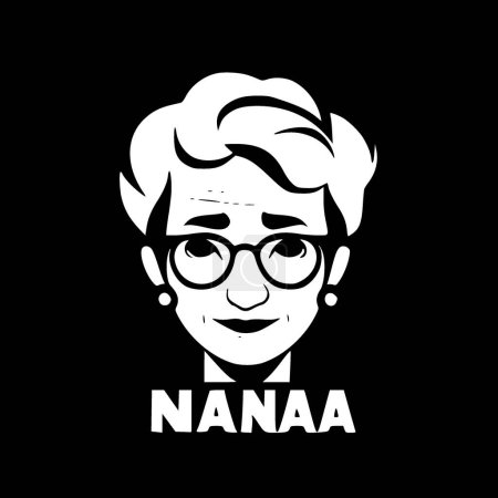 Téléchargez les illustrations : Nana - logo vectoriel de haute qualité - illustration vectorielle idéale pour t-shirt graphique - en licence libre de droit