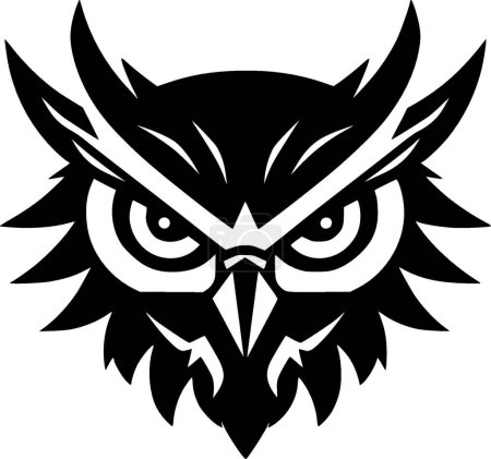 Illustration for Owl - minimalist and simple silhouette - vector illustration - Royalty Free Image