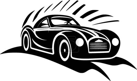 Téléchargez les illustrations : Racing - logo plat et minimaliste - illustration vectorielle - en licence libre de droit