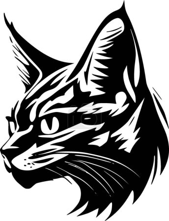 Illustration for Wildcat - minimalist and simple silhouette - vector illustration - Royalty Free Image
