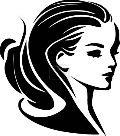 Illustration for Women - minimalist and simple silhouette - vector illustration - Royalty Free Image