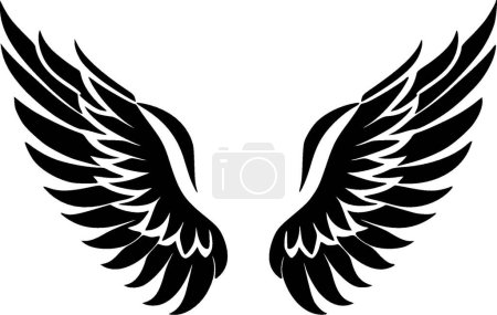 Alas de ángel - logo minimalista y plano - ilustración vectorial